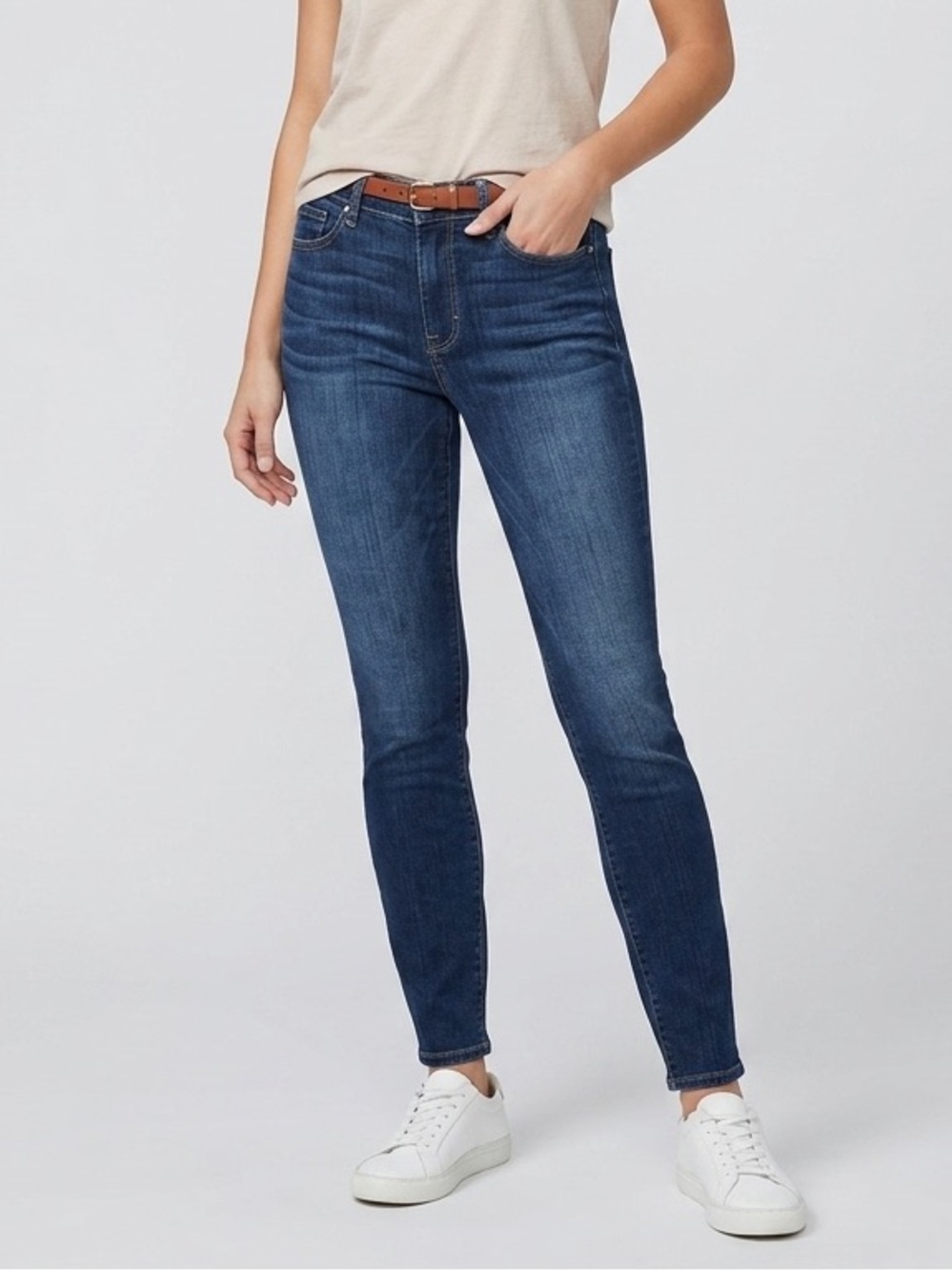 PAIGE Jeans Hoxton Ankle Skinny Jeans Dark Wash Designer Size 29